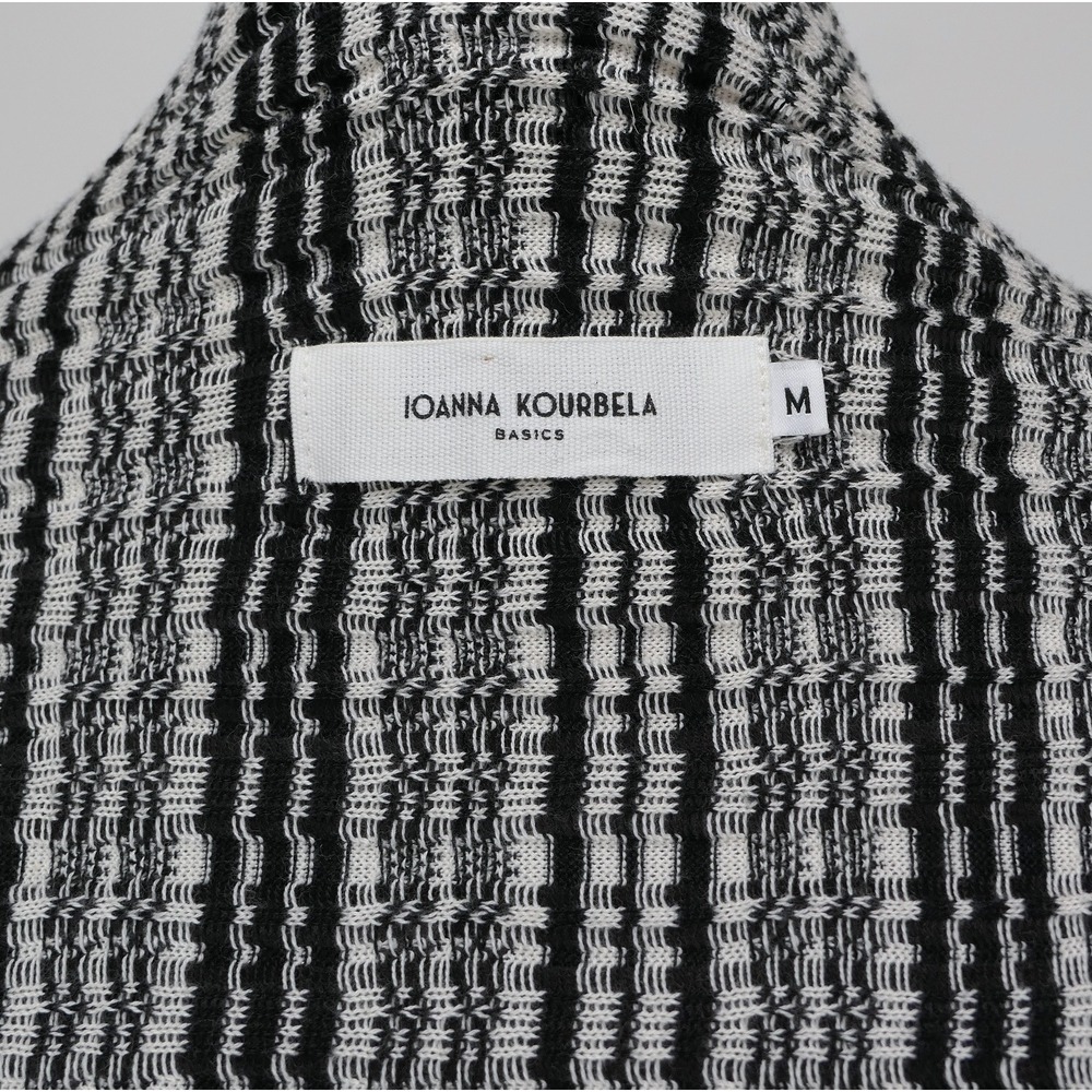 Ioanna Kourbela Cardigan Handkerchief Hem Striped Knit Monochrome Women's M‎ - Picture 10 of 11